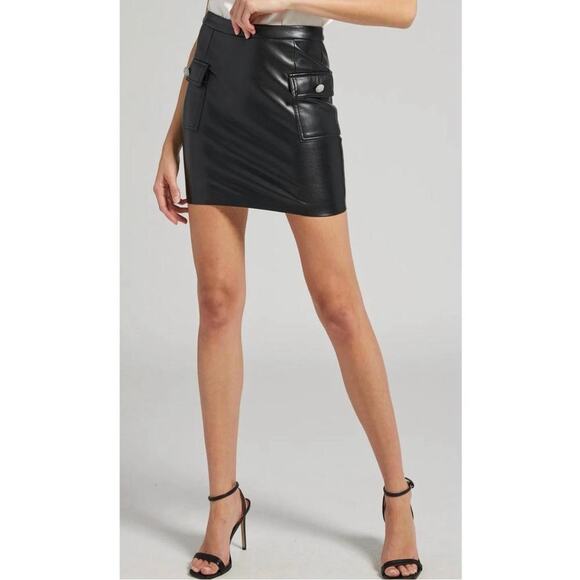 NEW NWT Generation Love Revolve Ari Vegan Leather Skirt size XS - Picture 4 of 9